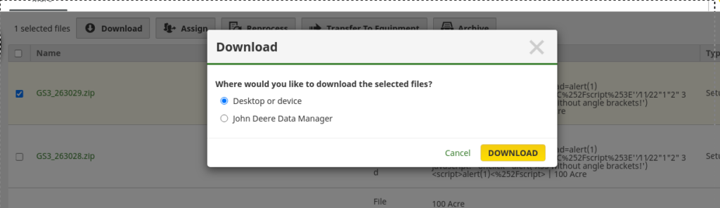 John Deere Upload Files To Tractor